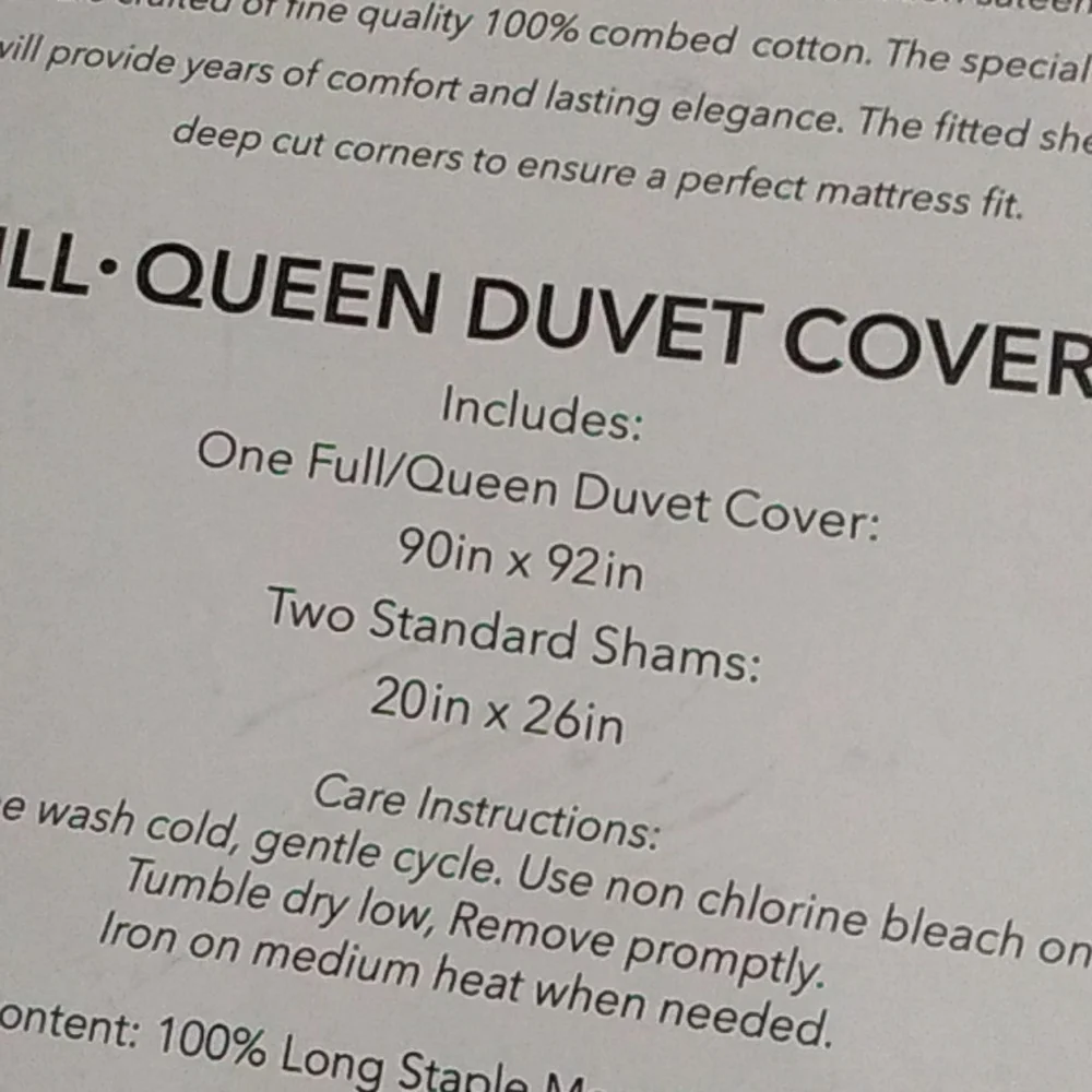 Hem Stitch Collection Full Queen Duvet Cover 400 Thread Count Beige